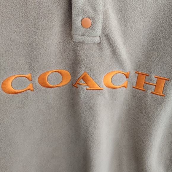 Coach | Fleece Popover Quarter-Button Long Sleeve Top & Jogger Pants Track Set - Picture 5 of 16
